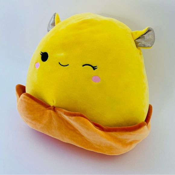 EUC Squishmallows Original LARGE Size 12 inches Bijan The Yellow Octopus Animal - Picture 3 of 9